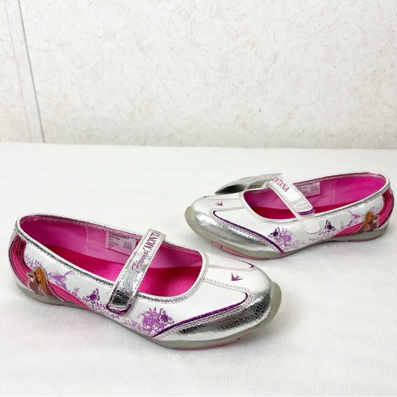 Disney Other - 2000’s Disney Hannah Montana Girls Mary Jane’s NWT Butterfly Floral Pink Silver